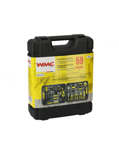 ZESTAW NARZĘDZIOWY 59el. Z WKRĘTARKĄ WMC