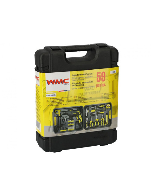 ZESTAW NARZĘDZIOWY 59el. Z WKRĘTARKĄ WMC