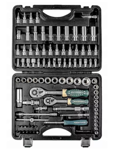 ROCKFORCE ZESTAW KLUCZY 94el. 3/8" 1/4" RF-4941-5DS