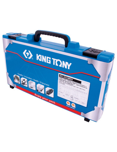 KING TONY ZESTAW NARZĘDZI 3/8" NASADKI 6-kąt. 7-24 mm 33 cz.