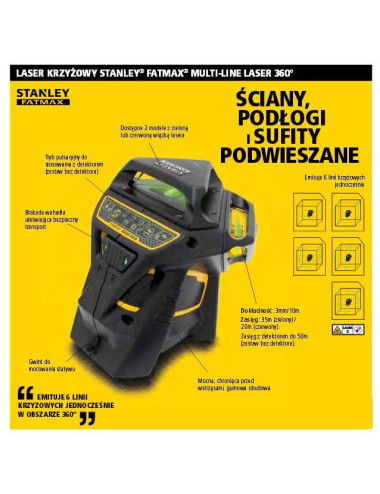 STANLEY LASER MULTI-LINE 360 CZERWONY