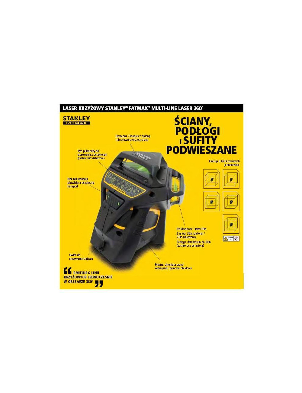 STANLEY LASER MULTI-LINE 360 CZERWONY