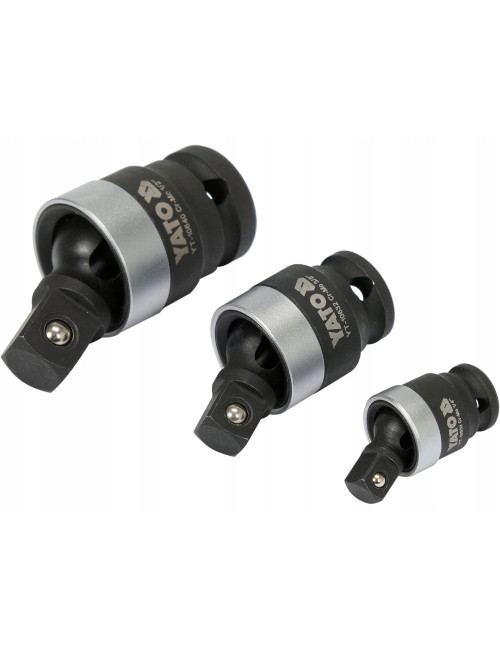 YATO PRZEGUB KULISTY UDAROWY ZESTAW 1/4" 3/8" 1/2" YT-10642