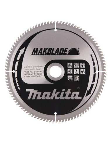 MAKITA PIŁA TARCZOWA  260x30x100z MAKBLADE DREWNO