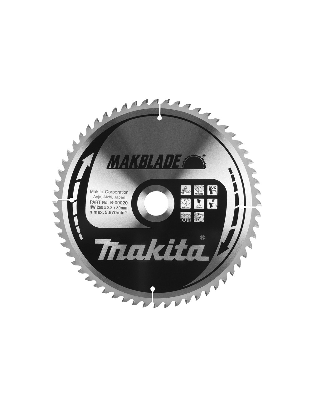 PIŁA TARCZOWA DO DREWNA MAKITA MAKBLADE 190x20 60z B-32823