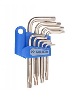 KING TONY KOMPLET TORXÓW Z OTWOREM T10 - T50 9 elem. 1147 W UCHWYCIE PLASTIKOWYM