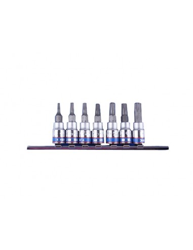 KING TONY KOMPLET NASADEK 1/4" TORX Z OTWOREM 7 elem. 2037 T10 - T40