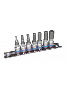 KING TONY KOMPLET NASADEK 1/4"  Z KOŃCÓWKĄ IMBUSOWĄ 7 elem. 2035 H3-H10