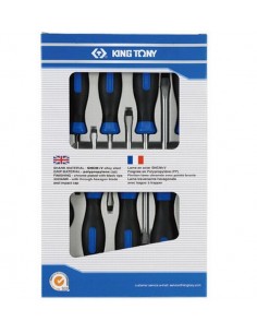 KING TONY KOMPLET WKRĘTAKÓW PŁASKICH 8 elem. 30118MR