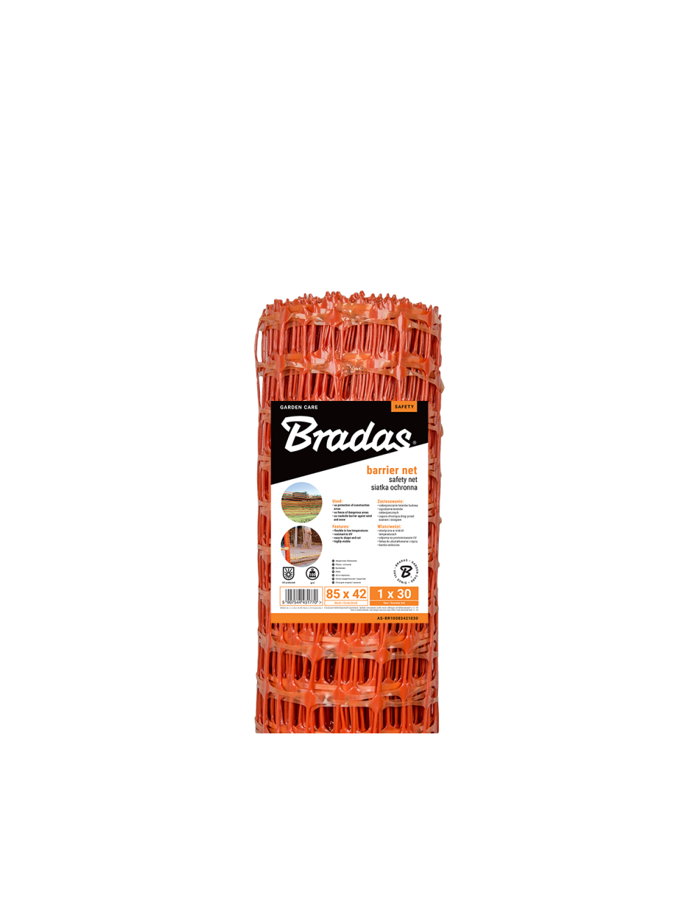 SIATKA OCHRONNA BARRIER NET 90mm x 26mm x 1,00m 100g m2 30mb