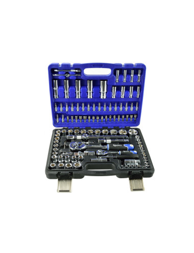 Zestaw kluczy nasadowych i torx 108el.CRV GEKO(