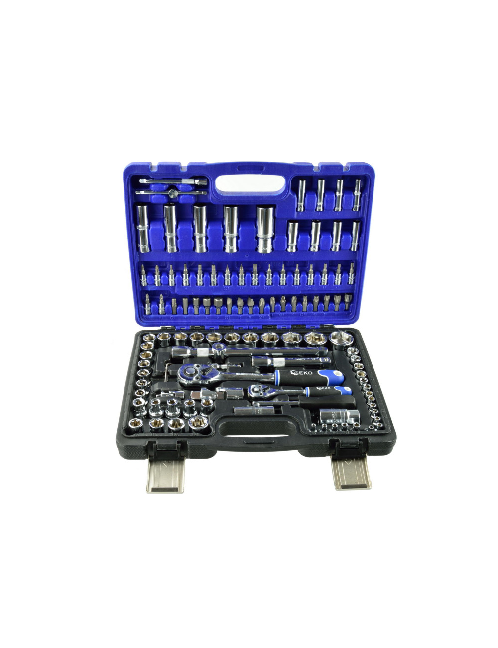 Zestaw kluczy nasadowych i torx 108el.CRV GEKO(