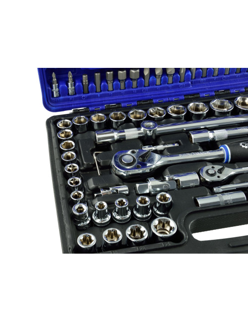 Zestaw kluczy nasadowych i torx 108el.CRV GEKO(