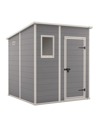 KETER DOMEK OGRODOWY MANOR PENT 6x6 SZARO BIAŁY 183,5 x 185 x 200,5cm