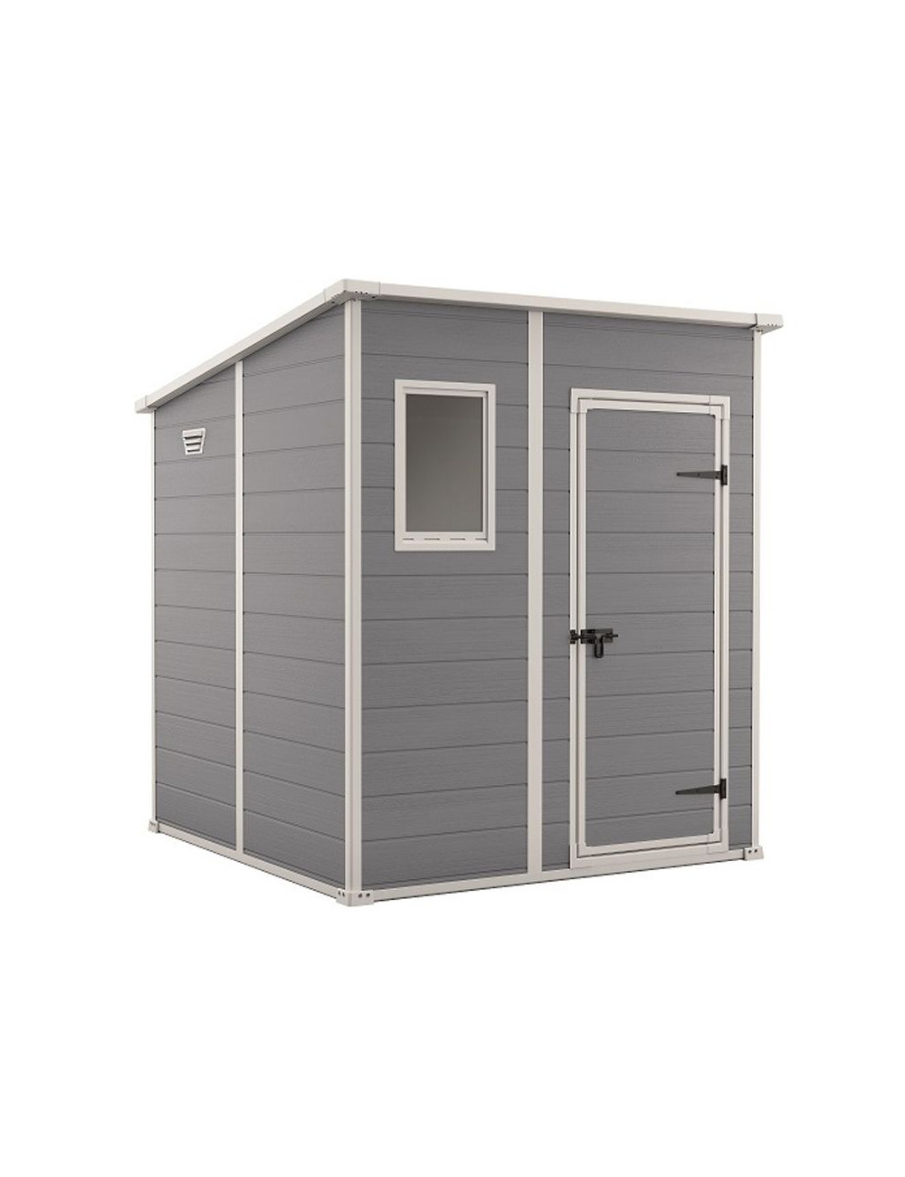 KETER DOMEK OGRODOWY MANOR PENT 6x6 SZARO BIAŁY 183,5 x 185 x 200,5cm