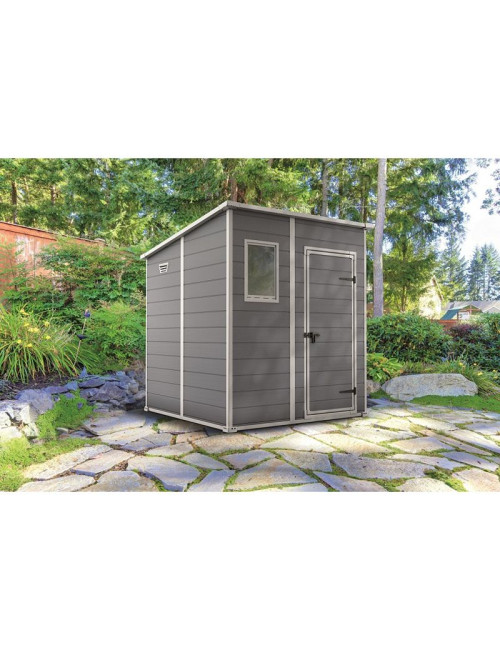 KETER DOMEK OGRODOWY MANOR PENT 6x6 SZARO BIAŁY 183,5 x 185 x 200,5cm