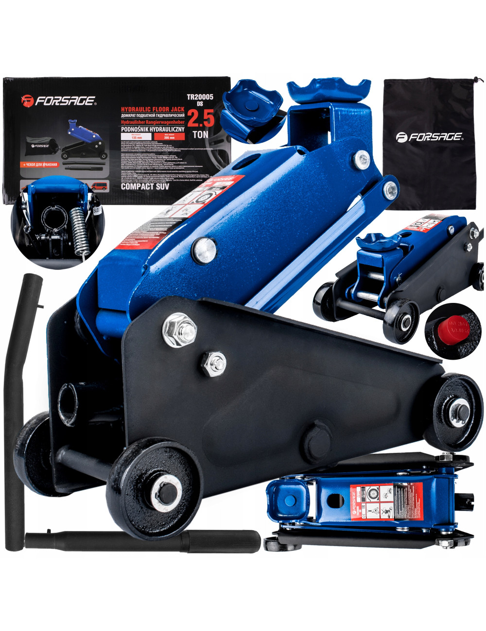 FORSAGE "ŻABA" 2,5T NISKI PROFIL 140-387 mm DO CROSSOVERÓW I MINIBUSÓW