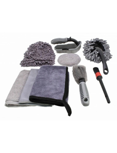 SATRA AKCESORIA DETAILINGOWE DO MYCIA SAMOCHODU 9 elem