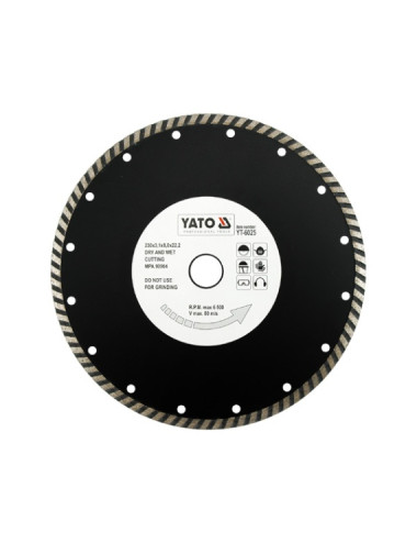 YATO TARCZA DIAMENTOWA TURBO 230 x 22,2mm 6025
