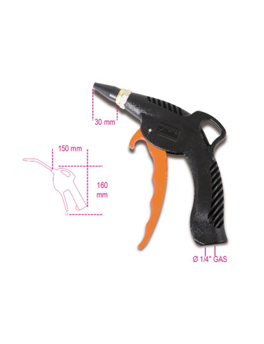 BETA PISTOLET DO PRZEDMUCHIWANIA Z GUMOWĄ DYSZĄ 1949BC