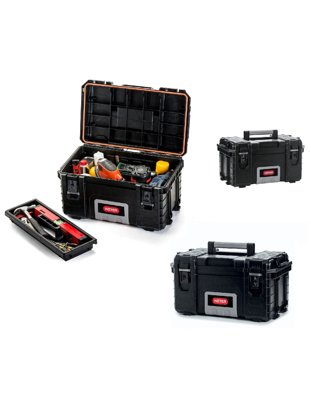 KETER SKRZYNKA NARZĘDZIOWA GEAR 22" 36L CZARNY SZARY