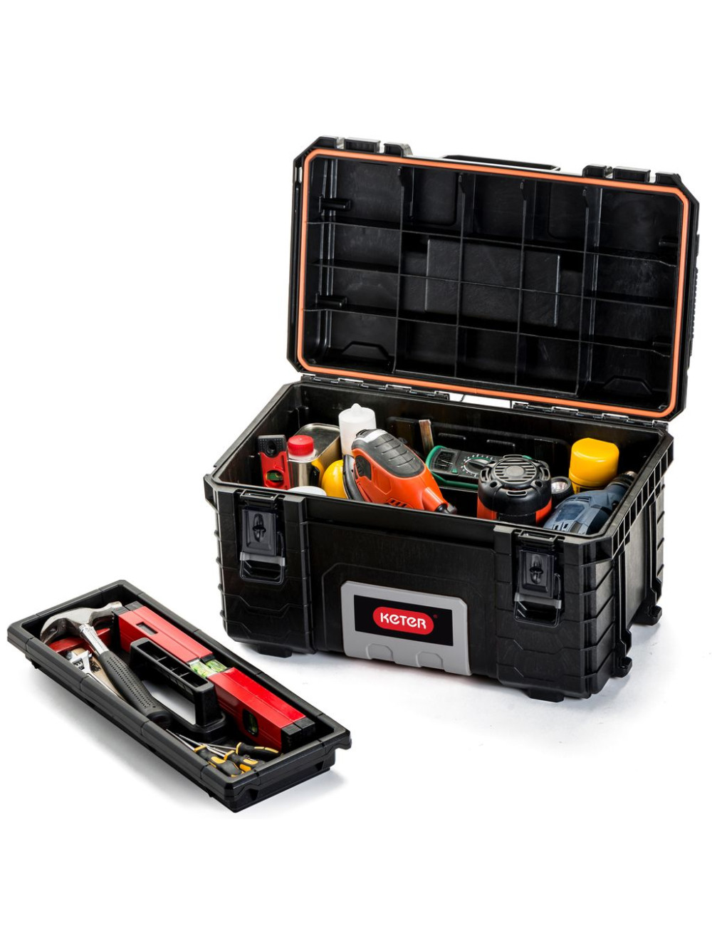 KETER SKRZYNKA NARZĘDZIOWA GEAR 22" 36L CZARNY SZARY