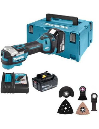 MAKITA NARZĘDZIE WIELOFUNKCYJNE 18V DTM52RFJX2 2x3,0Ah STARLOCK MAX + ZESTSAW E-16994