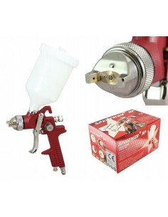 PISTOLET LAKIERNICZY Z GÓRNYM ZBIORNIKIEM SPEEDWAY HP 1,4mm CZERWONY WYSOKOCIŚNIENIOWY