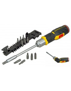 STANLEY WKRĘTAK PISTOLETOWY Z GRZECHOTKĄ + KOŃCÓWKI 12szt.