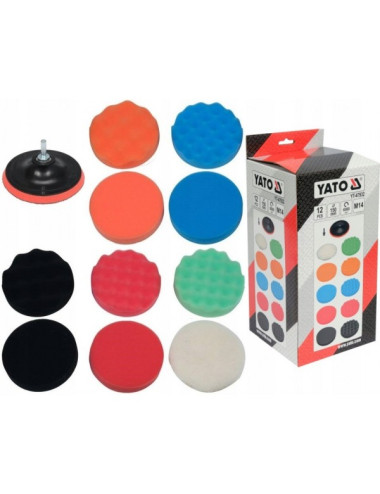 YATO ZESTAW DO POLEROWANIA 150mm, M14, 12szt. YT-47932