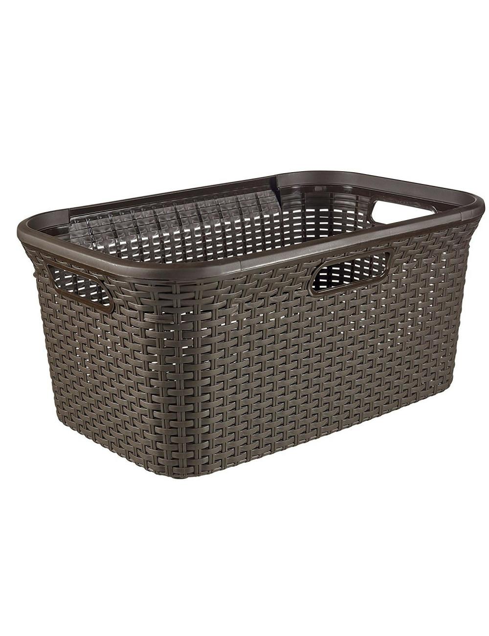 CURVER KOSZ NA PRANIE BIELIZNĘ "NATURAL STYLE" 45L CIEMNY BRĄZ