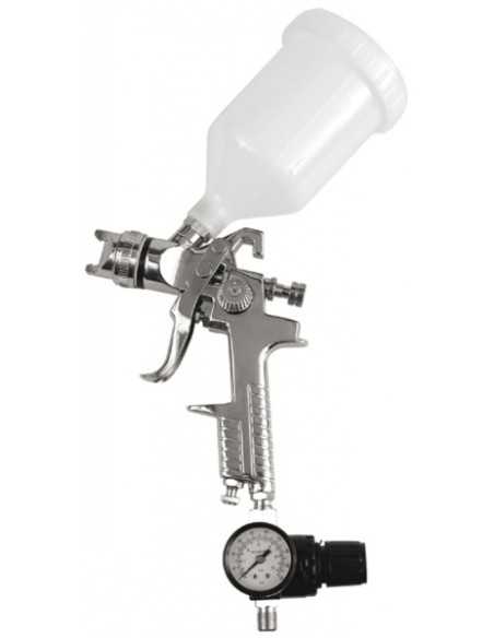 VOREL PISTOLET LAKIERNICZY HVLP 600ml Z GÓRNYM ZBIORNIKIEM + MANOMETR 80902
