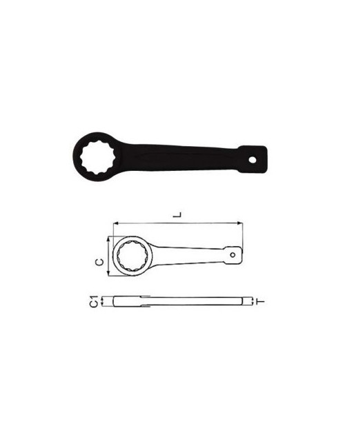 JONNESWAY KLUCZ OCZKOWY UDAROWY JEDNOSTRONNY 21mm