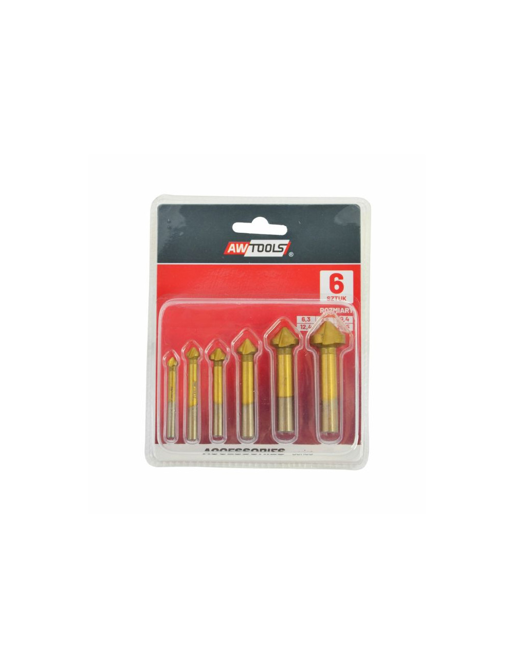 AWTOOLS POGŁĘBIACZ STOŻKOWY KPL. 6cz. 6,3-20,5