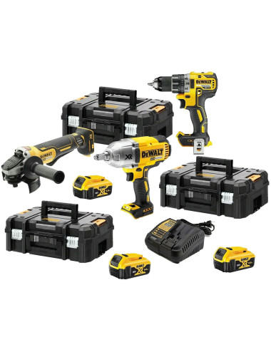 DEWALT ZESTAW COMBO 18V DCD791 +DCG406 +DCF899HN 3x5,0Ah 3xTSTAK