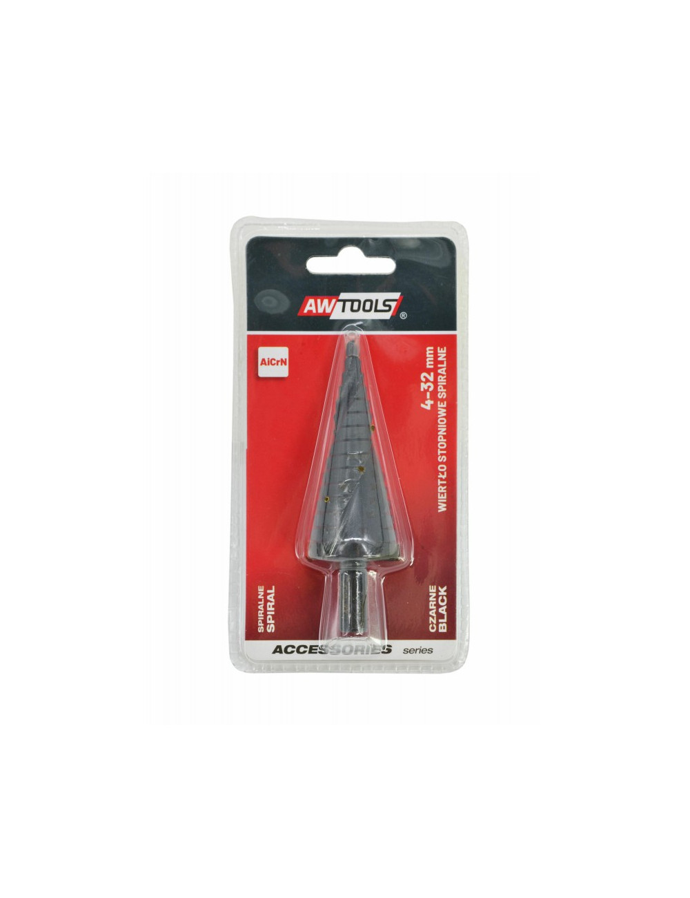 AWTOOLS WIERTŁO STOPNIOWE SPIRALNE 4-32mm AICrN CZARNE