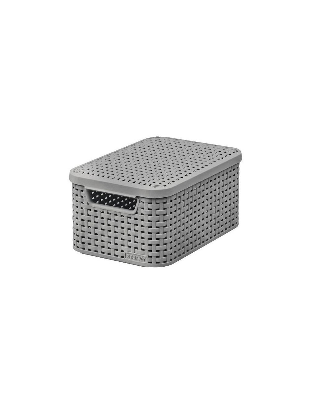 CURVER KOSZYK S Z POKRYWĄ 6L JASNY SZARY