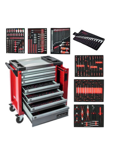 GROSLEY WÓZEK WARSZTATOWY 7-SZUFLAD 298el.