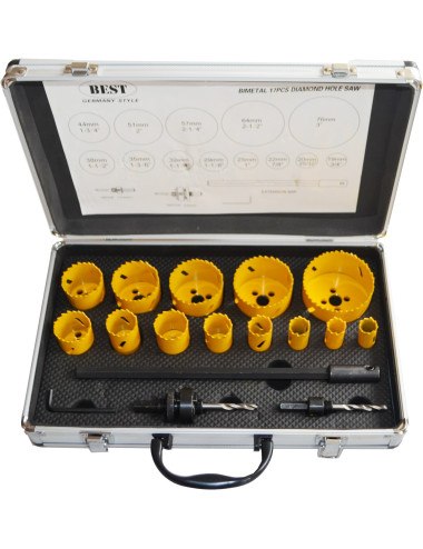 ZESTAW OTWORNIC DO METALU BI-METAL OTWORNICA 17 CZ SILVER