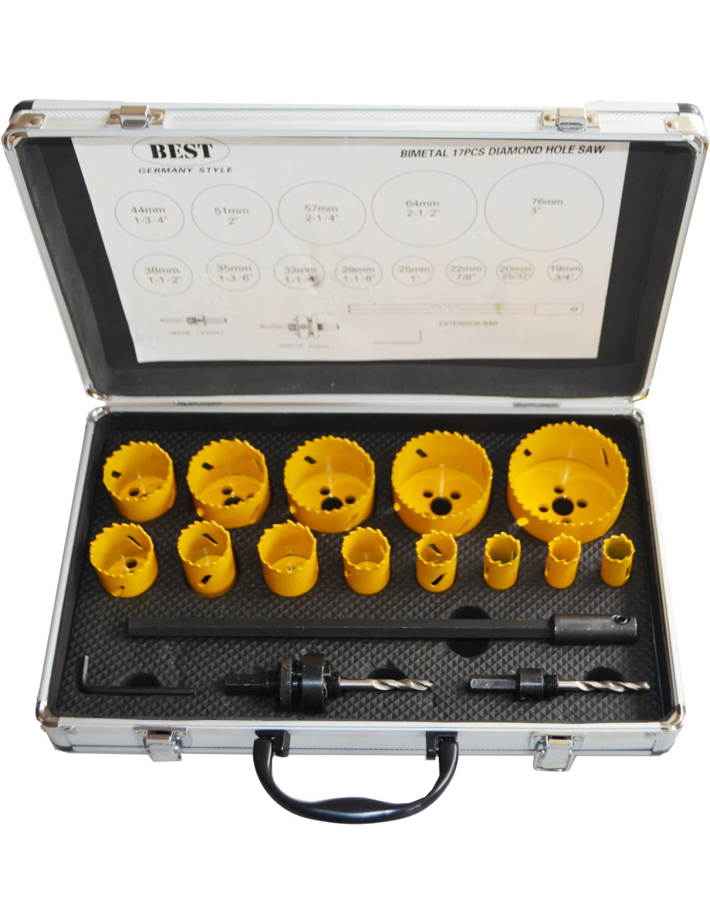 ZESTAW OTWORNIC DO METALU BI-METAL OTWORNICA 17 CZ SILVER