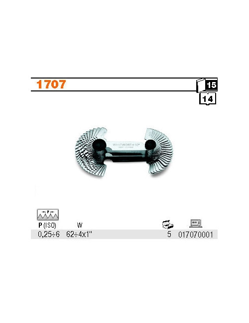 BETA SPRAWDZIAN GRZEBIENIOWY DO GWINTÓW METRYCZNYCH 1707