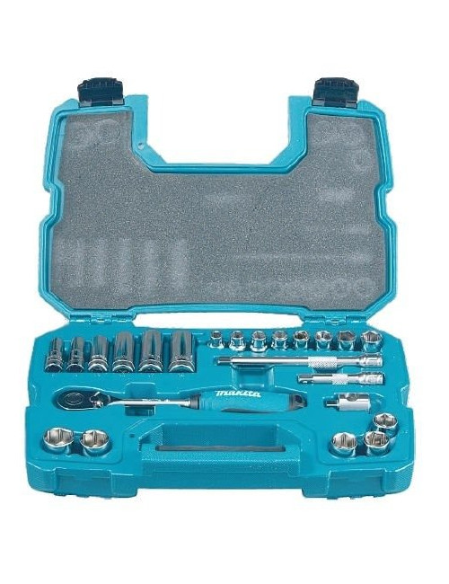 MAKITA ZESTAW NASADEK+KLUCZ 3/8" Z GRZECH. 23szt.