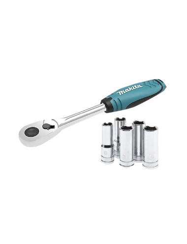 MAKITA ZESTAW NASADEK+KLUCZ 3/8" Z GRZECH. 23szt.