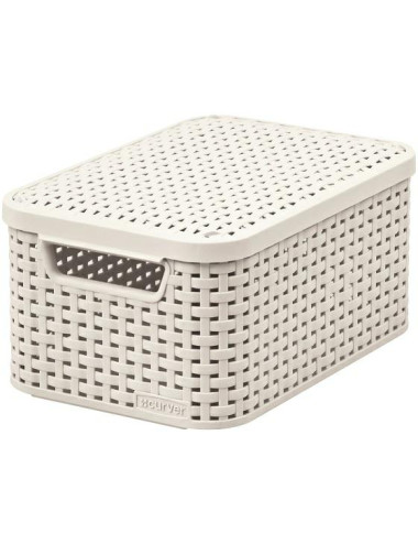 CURVER KOSZYK S Z POKRYWĄ 6L KREMOWY