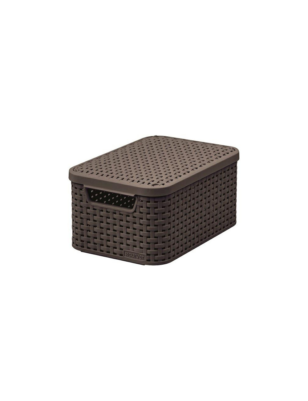 CURVER KOSZYK S Z POKRYWĄ 6L CIEMNY BRĄZ