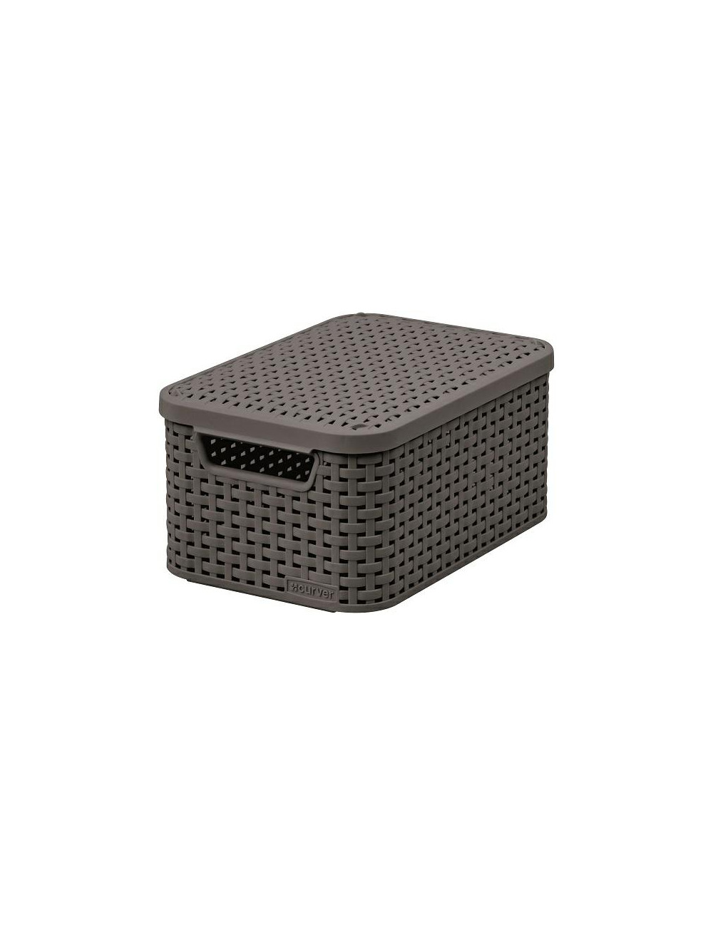 CURVER KOSZYK S Z POKRYWĄ 6L CIEMNY SZARY