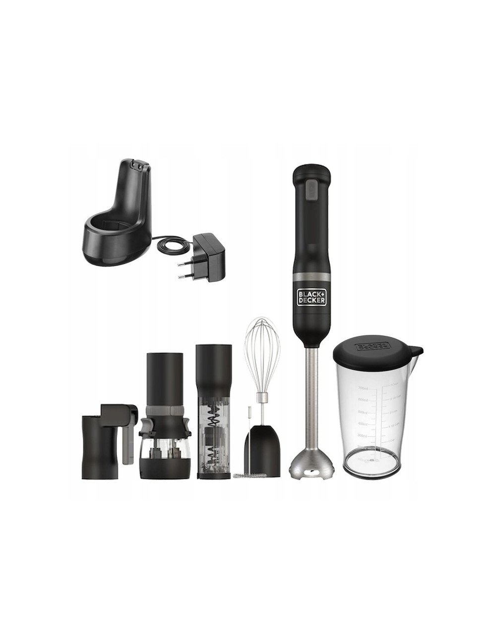 Black&amp;Decker BCKM1016KSB-QW akumulatorowy blender ręczny 700ml 7,2V 2,0Ah Li-Ion 6 w 1