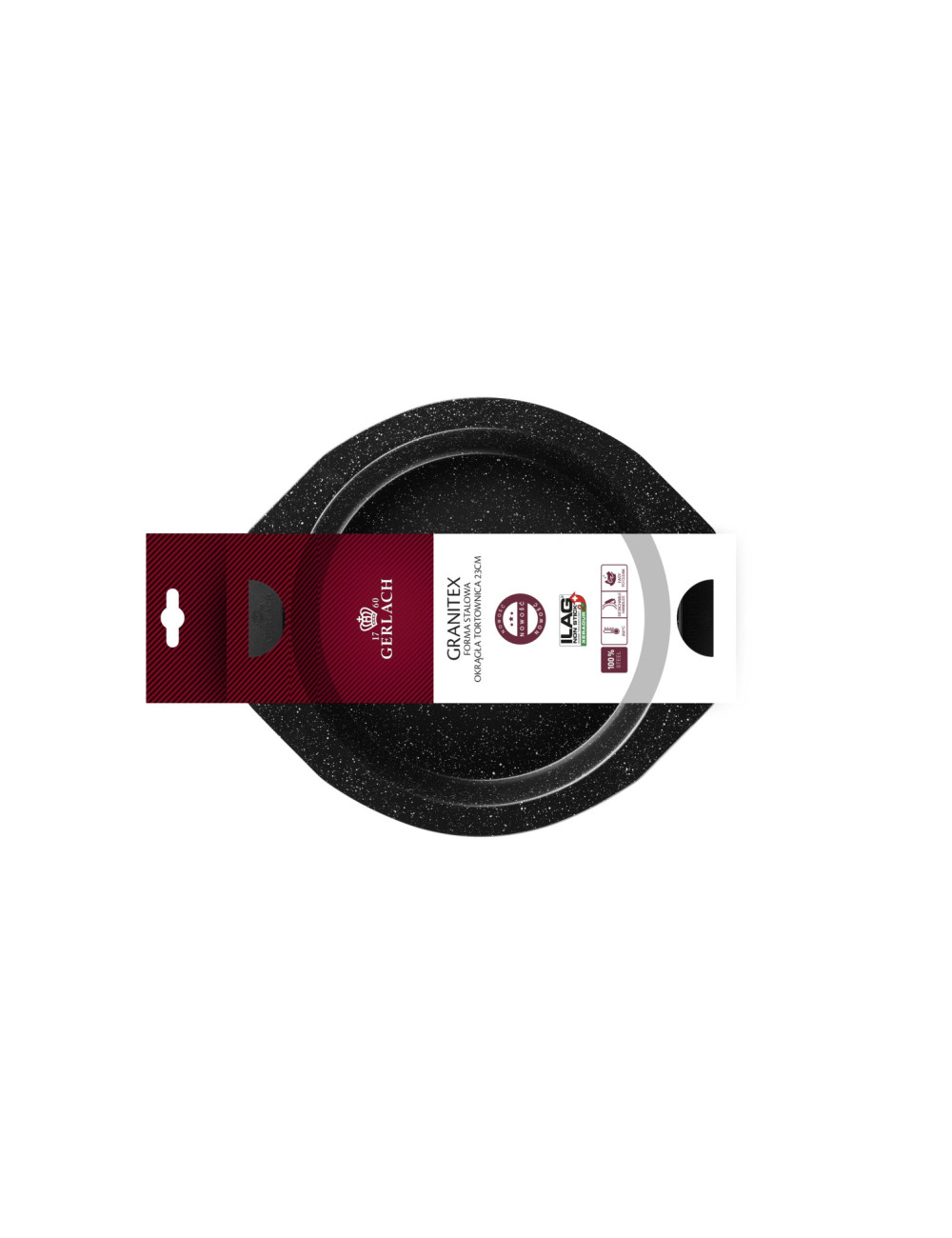 GERLACH FORMA STALOWA GRANITEX OKRĄGŁA TORTOWNICA 23cm