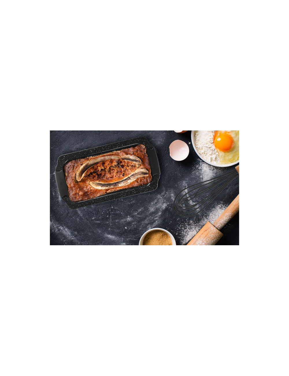 GERLACH FORMA STALOWA GRANITEX PROSTOKĄTNA KEKSÓWKA 24cm