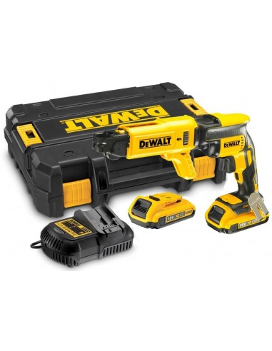 DEWALT WKRĘTARKA DO PŁYT KARTONOWO - GIPSOWYCH 18V 30Nm 2 x 2,0Ah LI-ION BRUSHLESS TSTAK +DCF6201